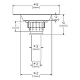 OSB ITD35 Freestanding Bathtub Rough-in Kit Brass Tail Pipe and ABS Plastic Adapter