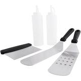 Soft Grip Barbecue Tool Set - Stainless Steel, 5 Piece