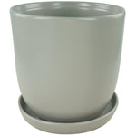 11.75" Egg Pot Ceramic Planter - Matte Grey