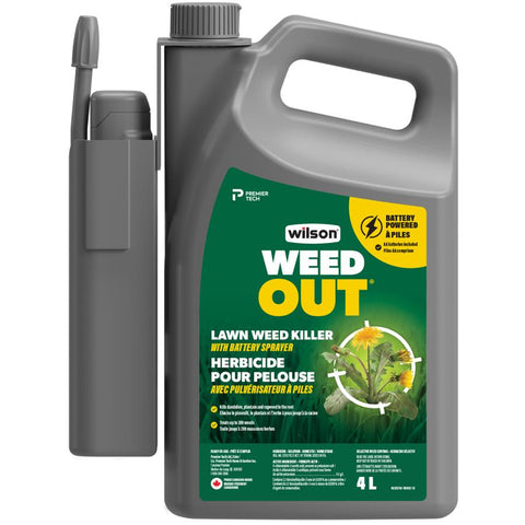 WeedOut Weed Killer Herbicide - with Battery Powered Sprayer, 4 L