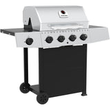 Flame 4 Burner Propane BBQ - 40,000 BTU with Side Burner
