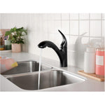 Medina Single Handle Pull-Out Kitchen Faucet - Black