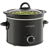 Manual Slow Cooker - Black, 2 Qt