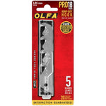 Olfa 9005US LH-20B 18mm Heavy-Duty Snap-Off Hook Blade, 5-Pack