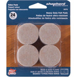 1-1/2" Round Heavy Duty Felt Pads - 24 Value Pack