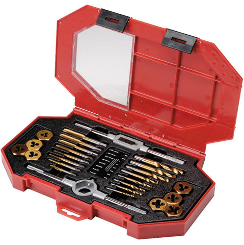 MIBRO 301360BLUE Tap Die and Drill SAE Set, 26 Pieces