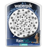 Rainfall 6 Setting Wall Mount Showerhead - with PowerPulse Massage, Chrome