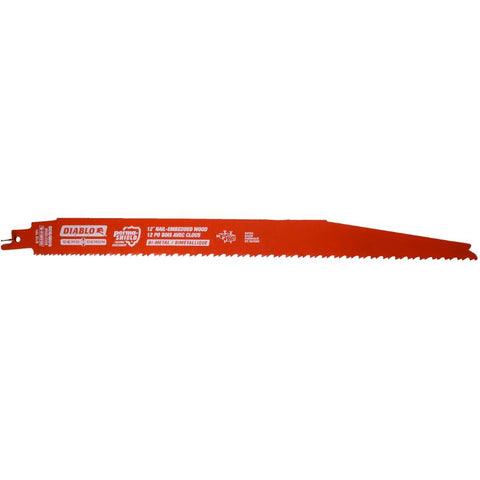 12 inch(s) 6/12 Tooth Bi-Metal Wood Demolition Reciprocating Saw Blade