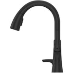 Rancho Single Handle Pull-Down Kitchen Faucet - with Soap Dispenser, Matte Black