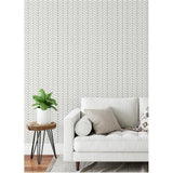 Harper Peel & Stick Wallpaper - Grey, 20.5" x 18'