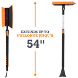 Telescopic Snow Broom with Squeegee - 55"