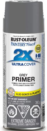 Rust-Oleum Painter's Touch 2X Ultra Cover in Grey Primer, 12 Ounce (Pack of 1)