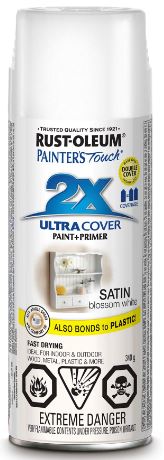 Painte 's Touch 2X Ultra Cover Satin in Blossom White, 340g