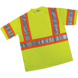 StormFighter Short Sleeve Traffic Safety T-Shirt - with Pocket, Extra Large, Fluorescent Green