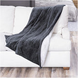 Heated Electric Throw - Dark Shadow