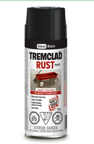 Rust Spray Paint - Gloss Black, 340 g