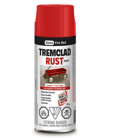 Tremclad Rust Paint in Fire Red, 340g