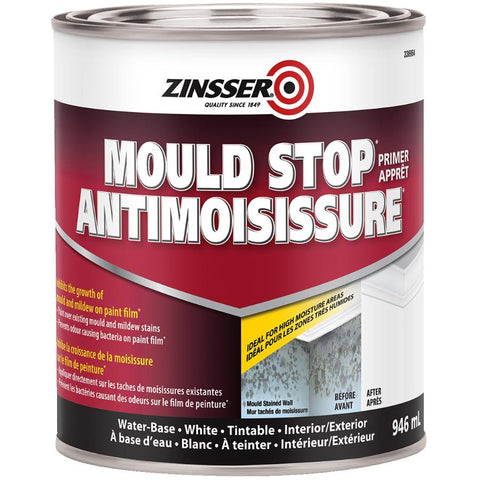 Rust-Oleum Mould Stop Primer Water Base Interior & Exterior in Tint able, 336964, White, 946 ml (Pack of 1)