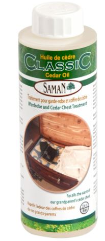 Saman Classic Cedar Wardrobe & Chest Treatment Oil � Revives The Faded-Out Cedar Scent - COC-000-250 � 236 ml, Transparent