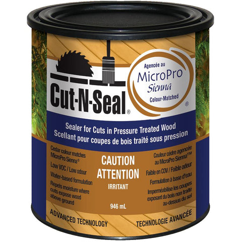 End Cut Wood Preservative Sealer - Sienna, 946 ml