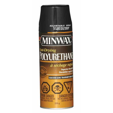 Fast Drying Polyurethane Finish - Semi Gloss Clear, 326 g