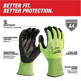 Nitrile Cut Level 4 High Visibility Gloves - Large