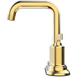 Indy Two Handle Lavatory Faucet with Knurled Accents - Matte Gold