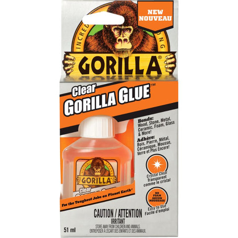 Gorilla Glue Clear, 1.75oz/51ml Bottle, (Pack of 1), 4510103