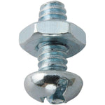 10 Pack 10-24 x 1/2" Zinc Plated Round Head Machine Screws, with Nuts