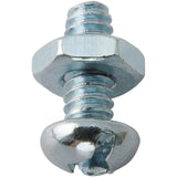 10 Pack 10-24 x 1/2" Zinc Plated Round Head Machine Screws, with Nuts