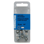 10 Pack 1/4"-20 Zinc Plated Nylon Insert Lock Nuts