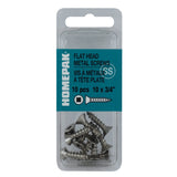 10 Pack #10 x 3/4" Flat Head Socket Stainless Steel Tap Screws