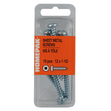 10 Pack #12 x 1-1/2" Pan Head Socket Zinc Plated Tap Screws