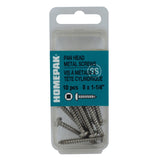 10 Pack #8 x 1-1/4" Pan Head Socket Stainless Steel Tap Screws