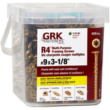 GRK R4 ProPak Multipurpose Screws, 9 by 3-1/8-Inch, 425-Count