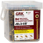 GRK R4 ProPak Multipurpose Screws, 10 by 3-1/8-Inch, 350-Count