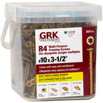 GRK R4 ProPak Multipurpose Screws, 10 by 3-1/2-Inch, 300-Count