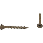 100 Pack #8 1-5/8" High Performance Tan Deck Screws