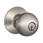 Satin Chrome Orbit Keyed Alike Entrance Knobset