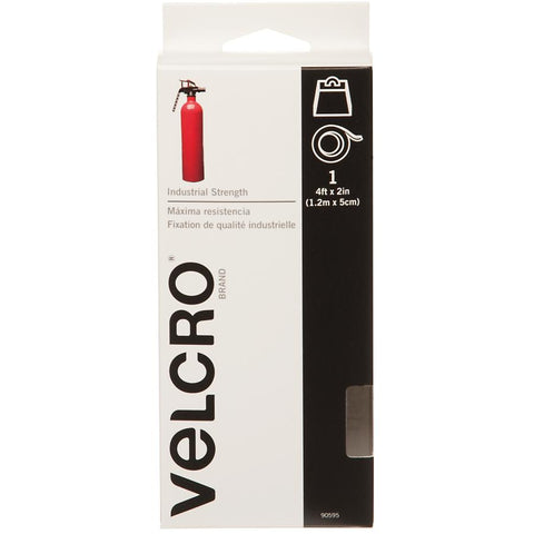 VELCRO Brand - Industrial Strength | Indoor & Outdoor Use | Superior Holding Power on Smooth Surfaces | Size 4ft x 2in | Tape, White