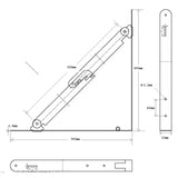 16" White Folding Shelf Bracket
