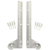 1 Pair 12" White ABS Shelf and Rod Supports