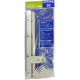 1 Pair 16" White ABS Shelf and Rod Supports
