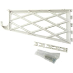 12" + 16" Heavy Duty White Plastic Shelf and Rod Bracket