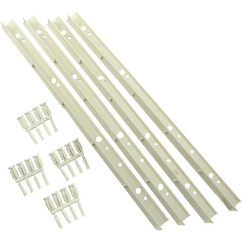 2 Pack 16" White ABS Shelf Back Supports