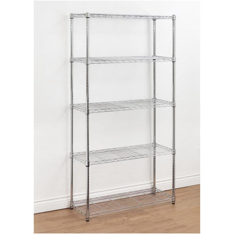 14 inch(s) x 36 inch(s) x 72 inch(s) 5 Shelf Chrome Wire Shelving Unit