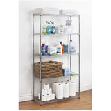 14 inch(s) x 36 inch(s) x 72 inch(s) 5 Shelf Chrome Wire Shelving Unit