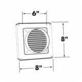 Duraflo 646025-00 Wall Vent with Collar, 6-Inch, White