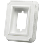 White Recessed Electrical Box Scalloped Siding Block