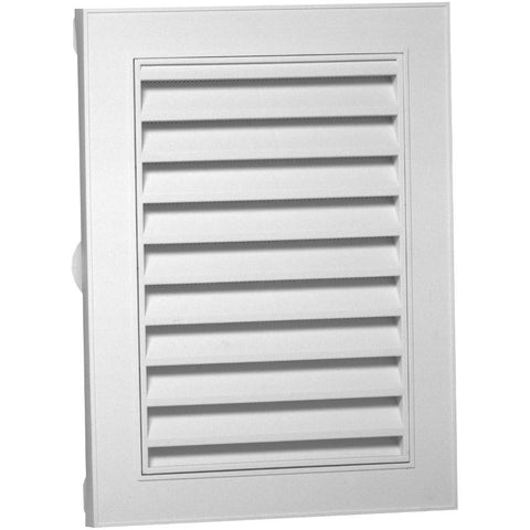 Duraflo 626075-00 Small Rectangular Gable Vent, 12 In W X 18 In H, 44 Sq-In, Polypropylene